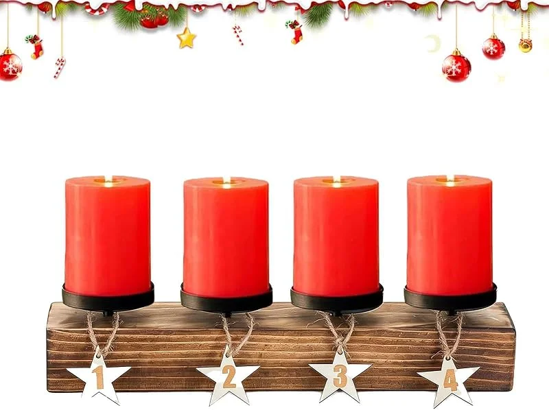Marke: Generisch Weihnachtliche Kerzenständer Rustikale Wiederverwendbare Festliche — Kerzenlicht Abendessen
