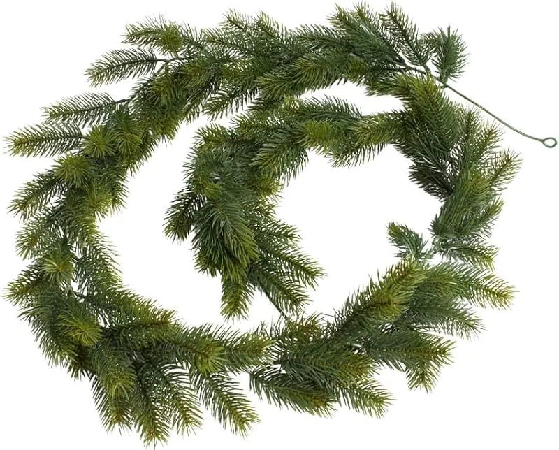 Besuche den Botanic-Haus-Store künstliche Tannengirlande (Weihnachtsgirlande) Spritzguss, 120 Tannenspitzen, ca. 175 cm, grün-leicht braun — Weihnachtsdeko
