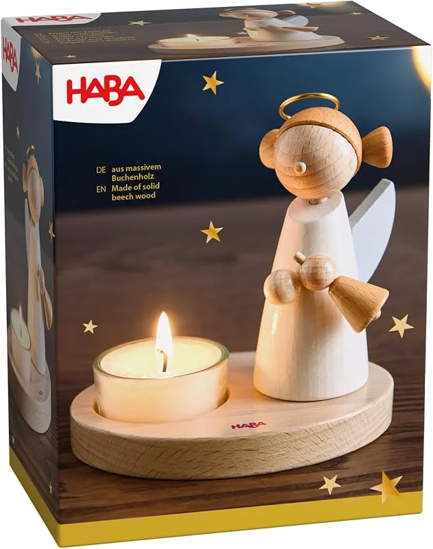 Besuche den HABA-Store HABA Engel mit Teelicht – Weihnachtliche Holz-Dekoration aus Buchenholz – Stilvoller Schutzengel für Advent & Festliche Atmosphäre – 2012297001 — Advent und Tisch