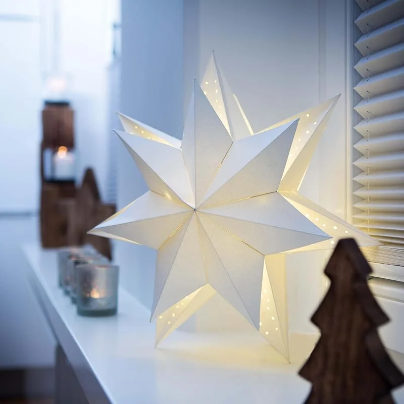 Besuche den hellum-Store hellum Weihnachtsstern innen weiß Ø40cm, mit Stecker & Schalter — Weihnachtsdeko