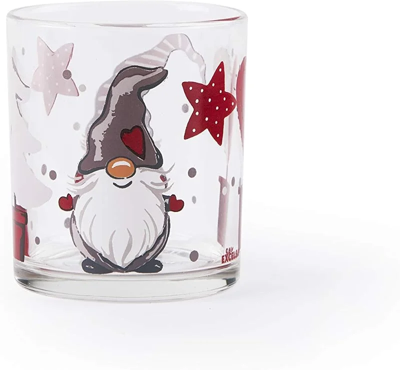 Besuche den Excelsa-Store Excelsa Gnomo 3er Set Weihnachtsgläser, Glas, 250 ml — Advent und Tisch