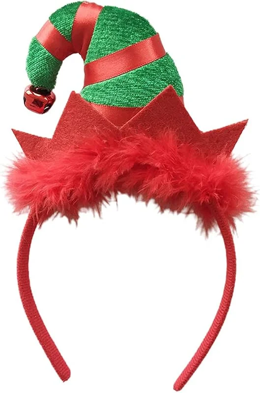 Marke: Tsophreniq Elfenhut Haarreifen Gefälligkeiten Federkopfschmuck Elfenglocke Haarband Urlaub Party Stirnbänder Weihnachten Kreative Foto Requisiten Weihnachtselfen Stirnband Urlaub Party Gefälligkeiten — Weihnachtsmode