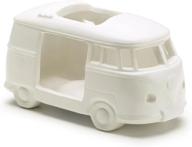 Marke: Volkswagen Volkswagen 5H9087798A Teelicht VW T1 Bulli Design Porzellan Teelichthalter, weiß — Advent und Tisch