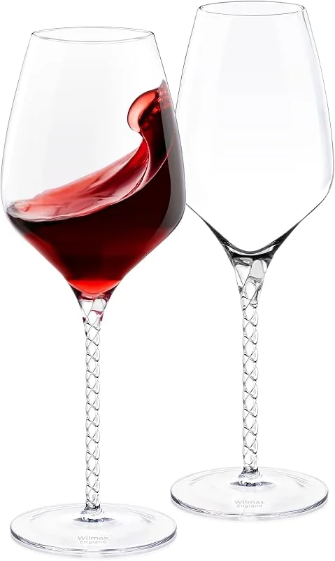 Besuche den Wilmax England-Store Wilmax Weingläser - 2er Set - 800 ml - Weißweingläser & Rotweingläser - Wine Glass - Spülmaschinenfest - Moderne Weisswein Gläser - Kristallgläser - Anlaufsicher — Wein und Festtafel