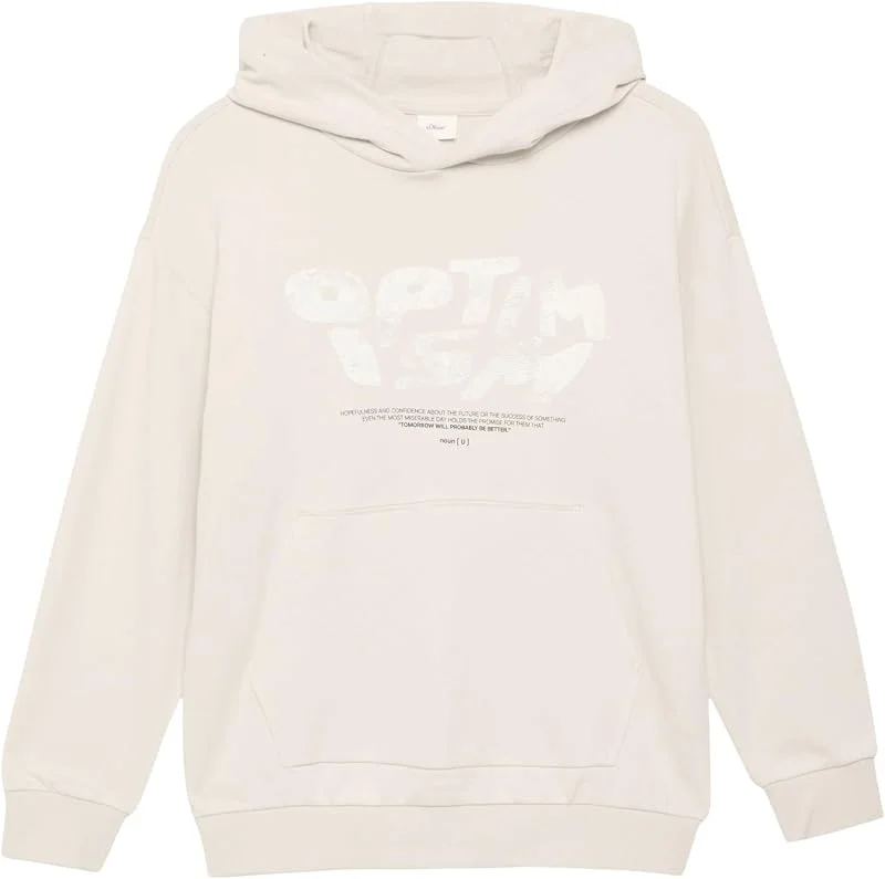 Besuche den s.Oliver-Store s.Oliver Junior Mädchen Hoodie – Oversize, Frontprint, Kapuze — Weihnachtsmode