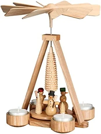 Besuche den Rudolphs Schatzkiste-Store Rudolphs Schatzkiste Pyramide Schneemänner Natur BxHxT 19, 5x25x19, 5cm NEU Holzpyramide Weihnachtspyramide Designpyramide Tischpyramide Wärmespiel Tischdeko Dekoration Weihnachten Wärmespiel Lichter — Weihnachtsdeko