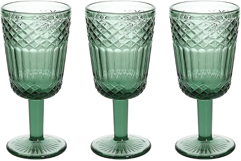 Marke: Tognana Tognana Claire, Set mit 3 Gläsern, Glas, grün — Wein und Festtafel