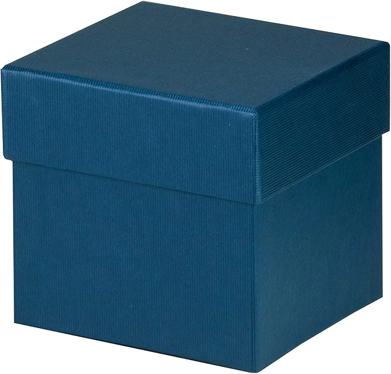 Besuche den Rössler-Store Rössler - Geschenkbox mit Deckel 105x105x105 mm Navy — Geschenkverpackung