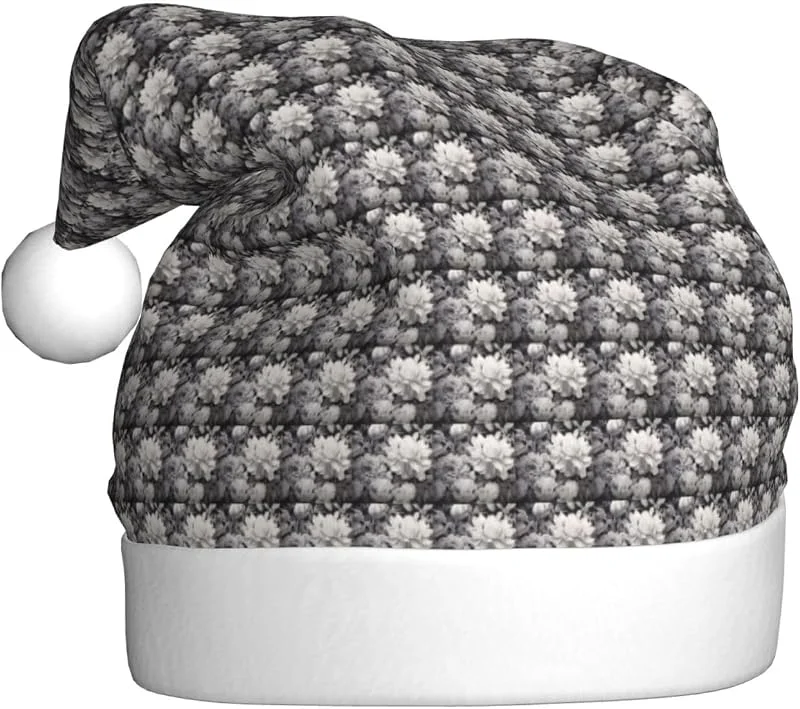 Marke: Tamiger Weihnachtsmützen mit floralem Graphitdruck, saisonal, festlich — Weihnachtsmode