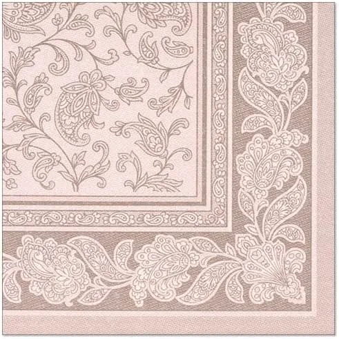 Besuche den PAPSTAR-Store Papstar, 50 Servietten "ROYAL Collection" 1, 4-Falz 40 cm x 40 cm Mocca Ornaments — Advent und Tisch