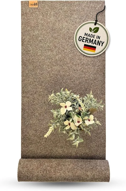 Besuche den kontor28-Store kontor28® - Premium Tischläufer Filz 100% Made IN Germany aus Upcycling-PET Filz, Waschbarer Tischläufer in 100x30 cm Kratz- und hitzebeständig, Filzläufer BISKOP Naturmeliert für Indoor & Outdoor — Küche & Haushalt