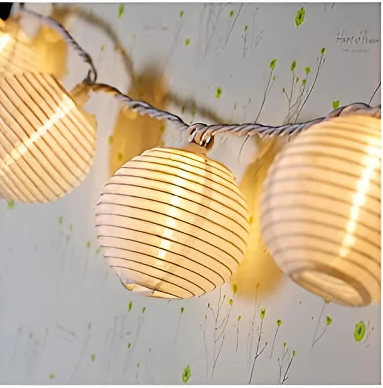Besuche den Gartenmama-Store LED Solar Lichterkette Lampions Wasserdicht 20er LED Lampions Laterne Lichterkette Garten Innen und Außenbereich 5 M für Terrassen Dach Balkon Patio Pergola Pavillon. Warmweiß — Weihnachtsbeleuchtung