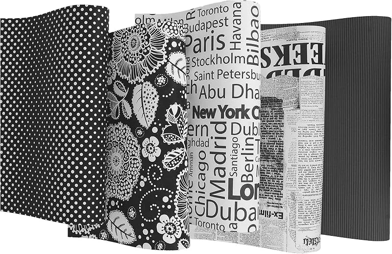 Besuche den HRB-Store HRB Geschenkpapier, 10 Rollen Ausgewählte Sortimente schönes Geschenkpapier, 10 Rollen a 200 x 70 cm Ganzjährig verwendbar — Geschenkverpackung