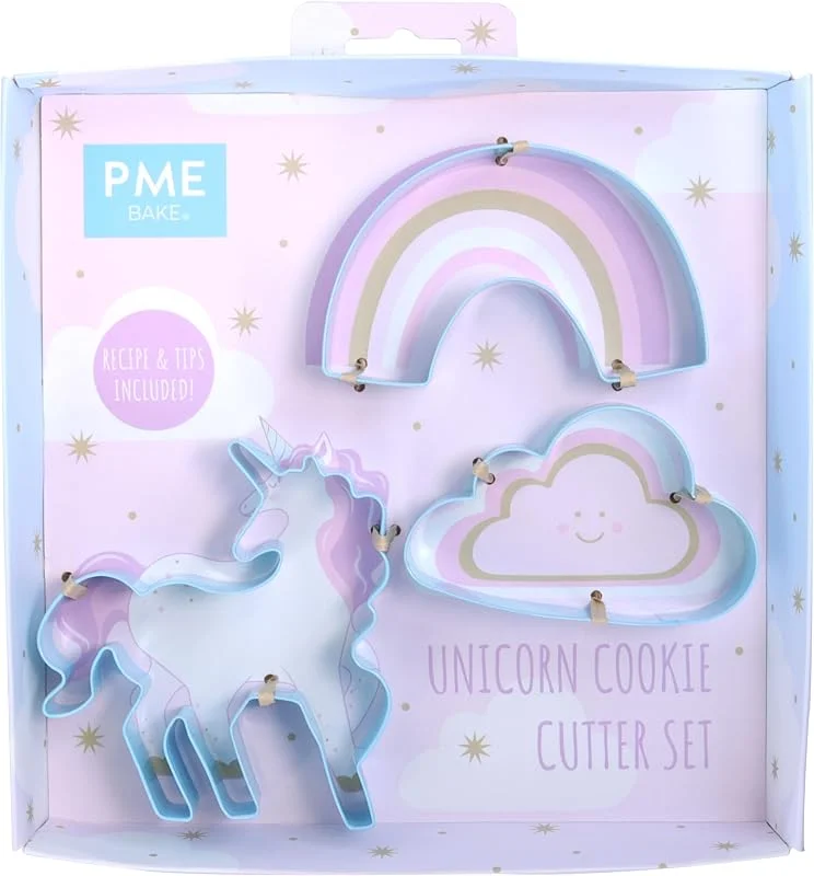 Marke: PME PME Einhorn Plätzchenausstecher-Set mit 3 Stück, Blau — Weihnachtskueche