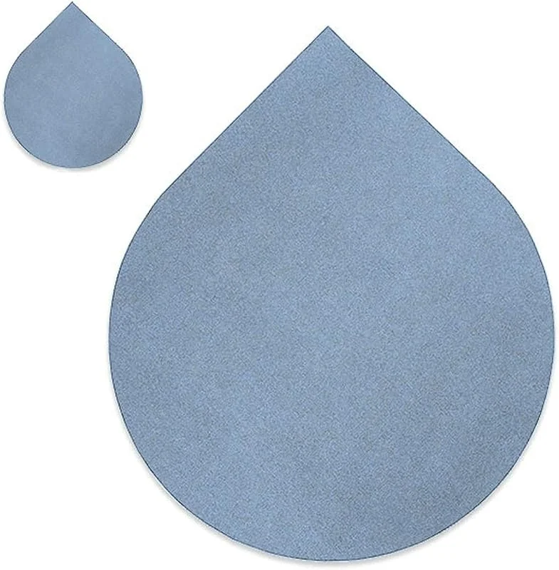 Besuche den Epinki-Store Epinki Tischset Weihnachten Modern mit Untersetzer Tropfen, 2er Set PU Leder Platzsets Abwaschbar Vintage Tropfen Einfarbig, Tischmatte Schreibtisch Himmelblau für Tisch Bar, 38x46CM+10x12CM — Küche & Haushalt