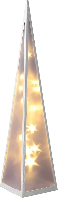 Besuche den Spetebo-Store Spetebo LED Pyramide 60 cm mit rotierenden Sternen, 20 warmweiße LEDs — Weihnachtsdeko