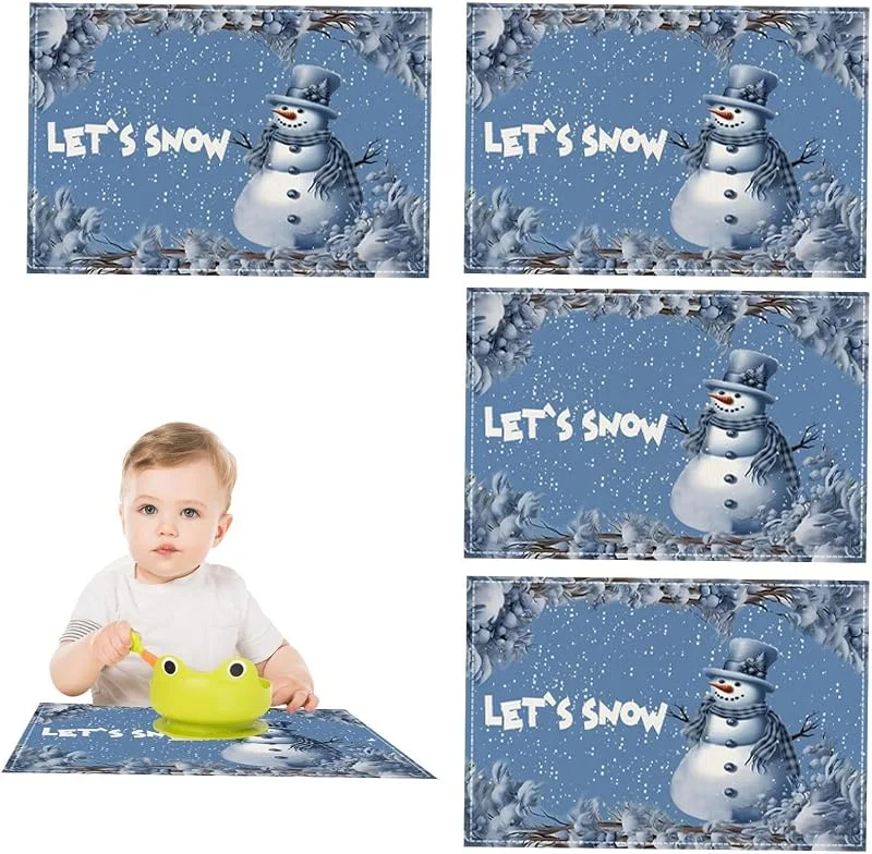 Marke: Generisch Weihnachts-Tischsets Tischmatten 4-teiliges Set — Küche & Haushalt