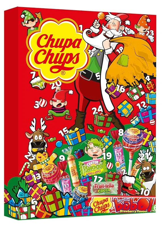 Besuche den Chupa Chups-Store Chupa Chups Adventskalender Süßes Fest, 24 Lutscher- und Kaugummi-Überraschungen zu Weihnachten 2020 — Advent und Tisch