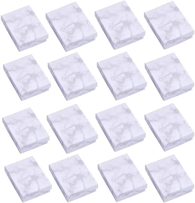 Besuche den TRIXES-Store Marmor Geschenkbox x16 Weiß Schmuckkästchen - Quadratisches Geschenkbox-Set Karton Display Box - Geschenke für Hochzeiten, Taufen, Partys, Weihnachten und vieles mehr - von TRIXES — Geschenkverpackung