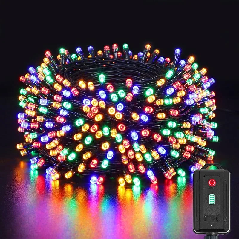 Besuche den GlobaLink-Store GlobaLink 20 M 200 LEDs Lichterkette, wiederaufladbar mit Timer, bunt — Weihnachtsbeleuchtung