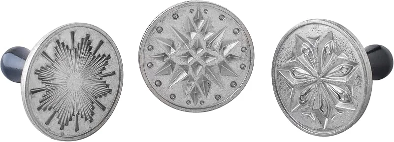 Marke: Nordic Ware Nordic Ware Keksstempel, silber, Holzgriff, verschiedene Motive, Sternenhimmel, NW 01270 — Weihnachtskueche