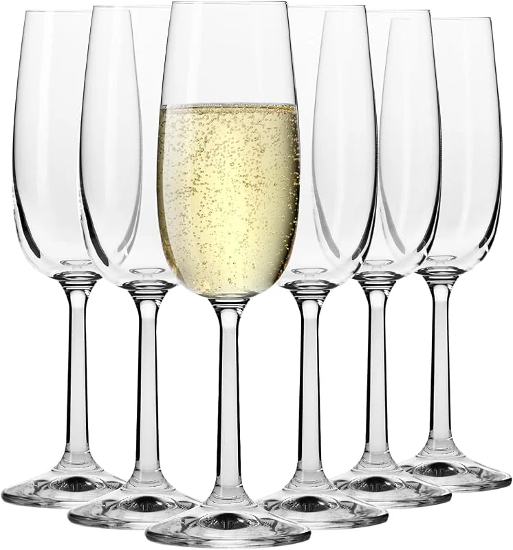 Besuche den Krosno-Store Krosno Sektgläser, 6er Set, 175 ml, Kollektion Pure — Wein und Festtafel