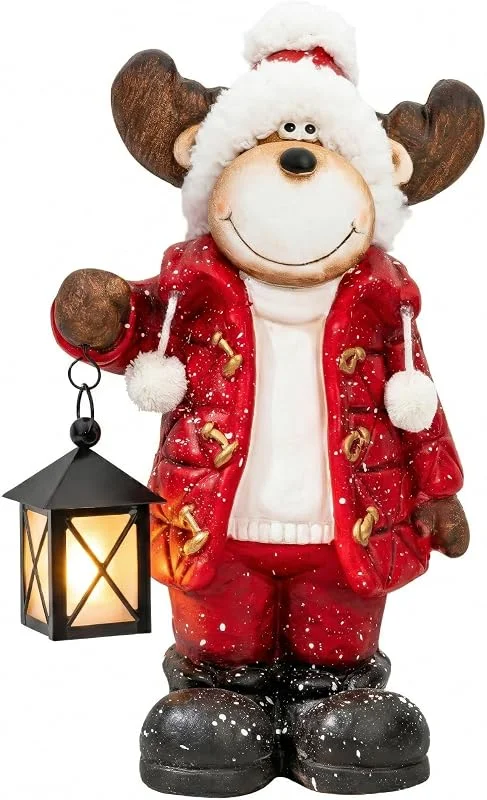 Marke: Kamelio Wichtel Figuren Groß 42 cm, LED Weihnachtsfigur Beleuchtet mit Timer — Weihnachtsdeko