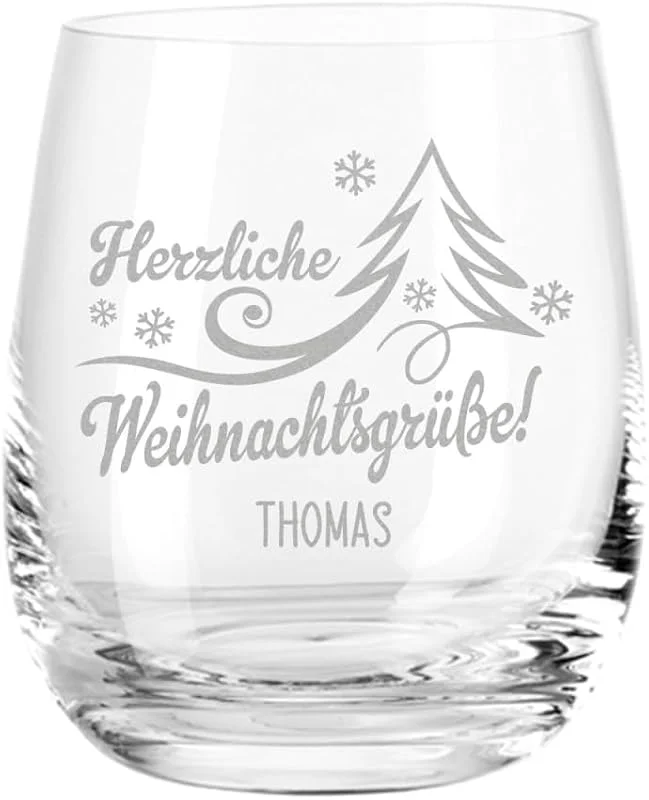 Besuche den GRAVURZEILE-Store GRAVURZEILE Teelicht mit Gravur - Herzliche Weihnachtsgrüße - Personalisiert mit Name - Weihnachtsdeko zum Verschenken - Geschenke für Frauen & Männer zu Weihnachten — Advent und Tisch