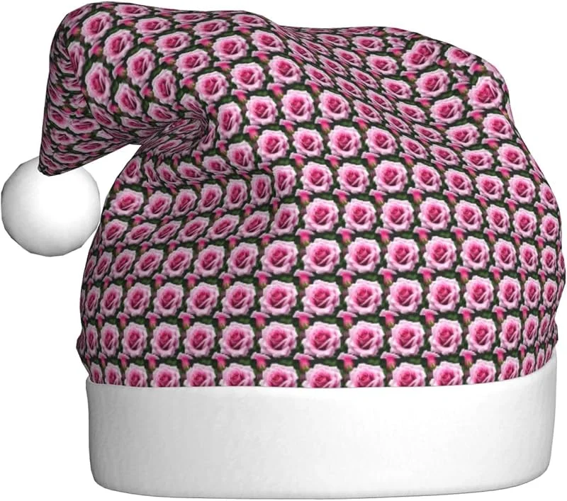 Marke: Tamiger Weihnachtsmützen mit rosa Rosenblüten, saisonal, festlich — Weihnachtsmode