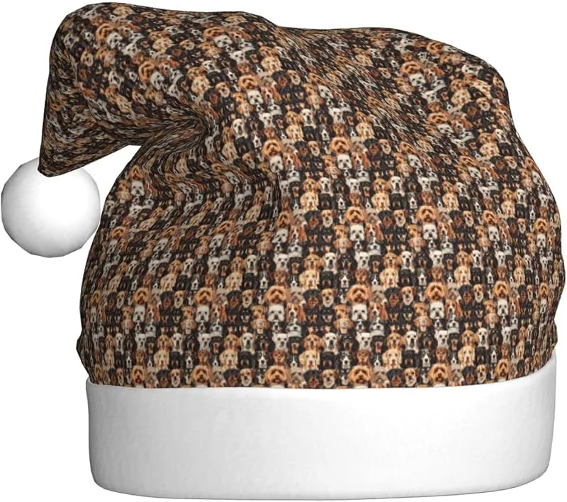 Marke: Tamiger Weihnachtsmützen mit Hundemuster, saisonal, festlich — Weihnachtsmode