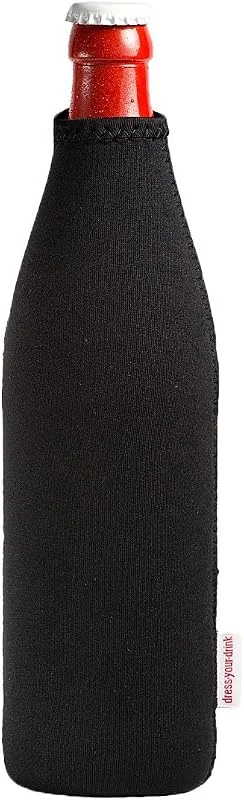 Marke: DRESS YOUR DRINK Neopren Flaschenkühler, Weinkühler, Getränkekühler (1 Stück 0.5 Liter, Schwarz) — Wein und Festtafel