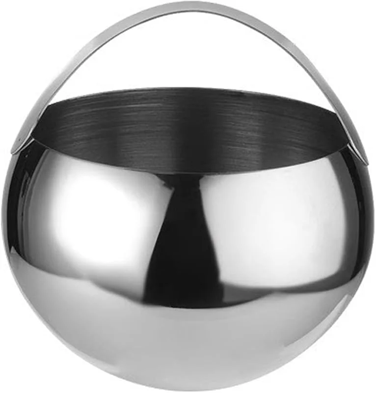 Marke: NexaGeniX sektkübel Isolierter Eiskübel aus Metall, Silberne Getränkewanne, Eiskübel aus Edelstahl for Partys, Hochzeiten, mit Griffen, 2 l eiskübel — Wein und Festtafel