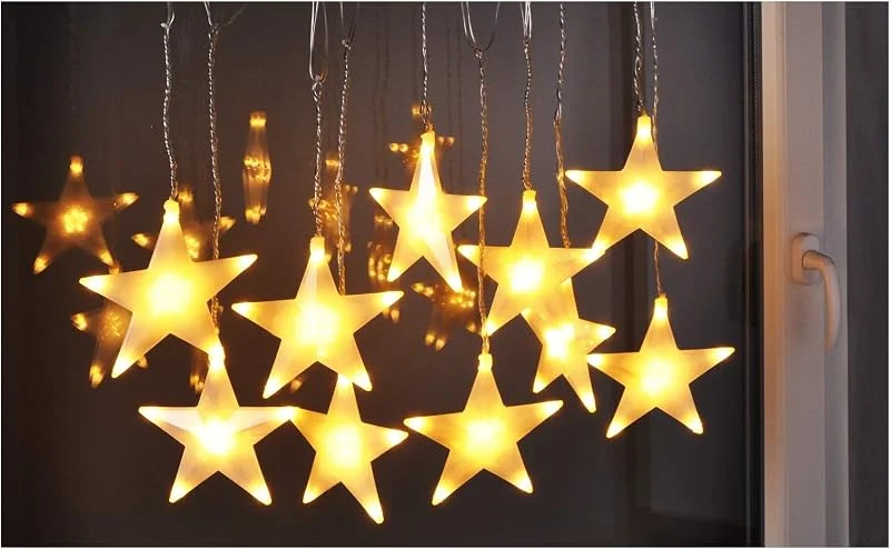 Marke: Benelando 100 LED Lichterkette Sterne Lichterschlauch Lichtschlauch Weihnachten Sternenvorhang — Weihnachtsbeleuchtung