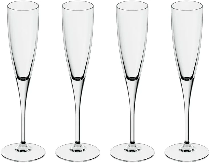 Villeroy & Boch – Maxima Sekt-, Champagnerglas Set 4 teilig Klar, Spülmaschinenfest, Prosecco Gläser, Sektgläser, Sektflöten, Gläser für Sekt und Champagner, Kristallglas — Wein und Festtafel