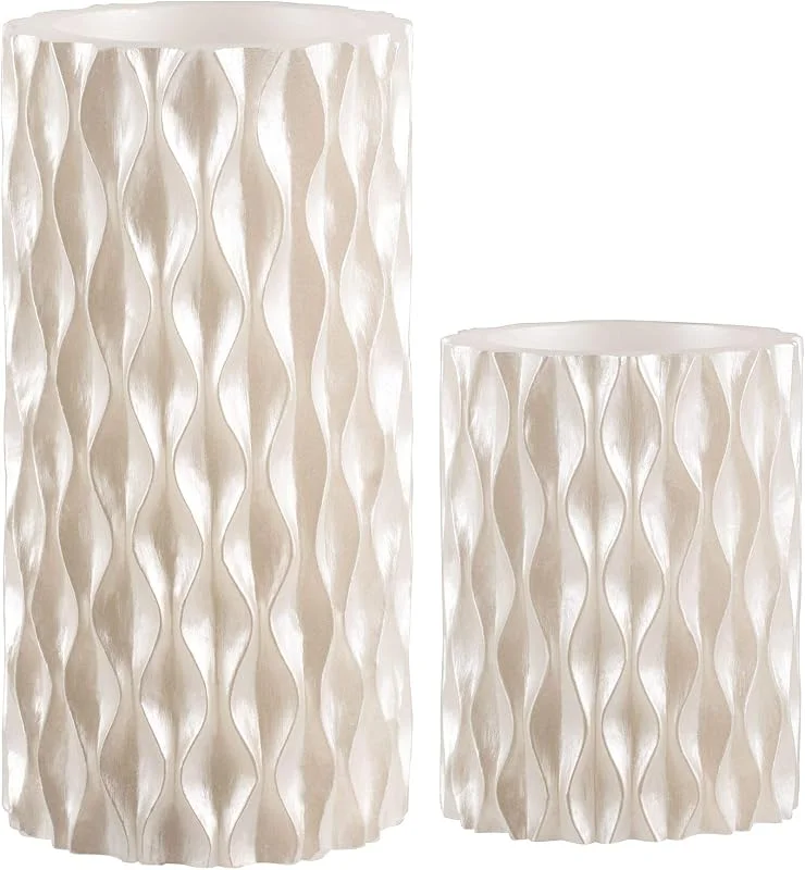 Marke: Pauleen Pauleen 48119 Cosy Pearl Candle Wachskerze mit Batterie mit Timerfunktion 6H Timer LED Kerze 2er Set — Advent und Tisch