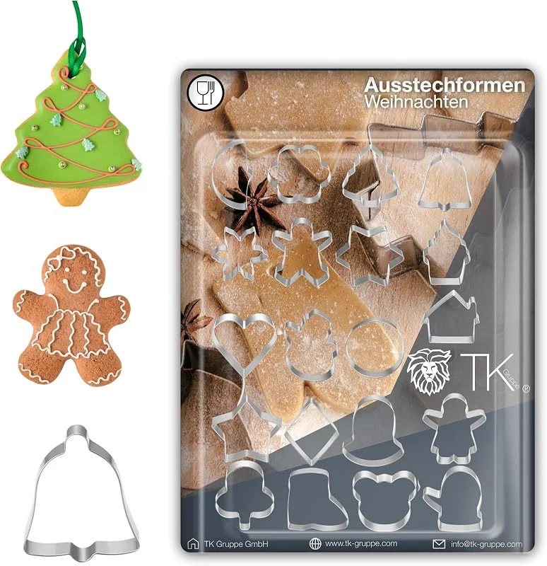 Besuche den TK Gruppe Timo Klingler-Store 60er Ausstechform Set - für Backen Weihnachten & XMAS - Steckform & Keksausstecher & Plätzchenausstecher & Ausstecher — Weihnachtskueche