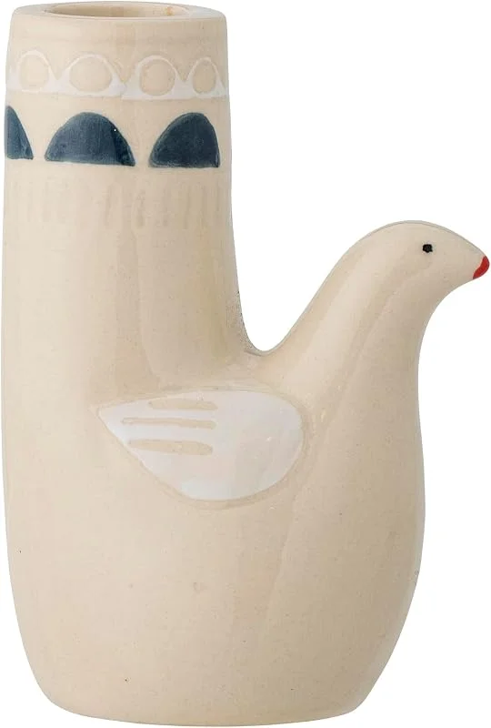 Bloomingville Trudy Kerzenhalter, Wei�, Steingut, D8, 5xH11, 5 cm — Kerzenlicht Abendessen