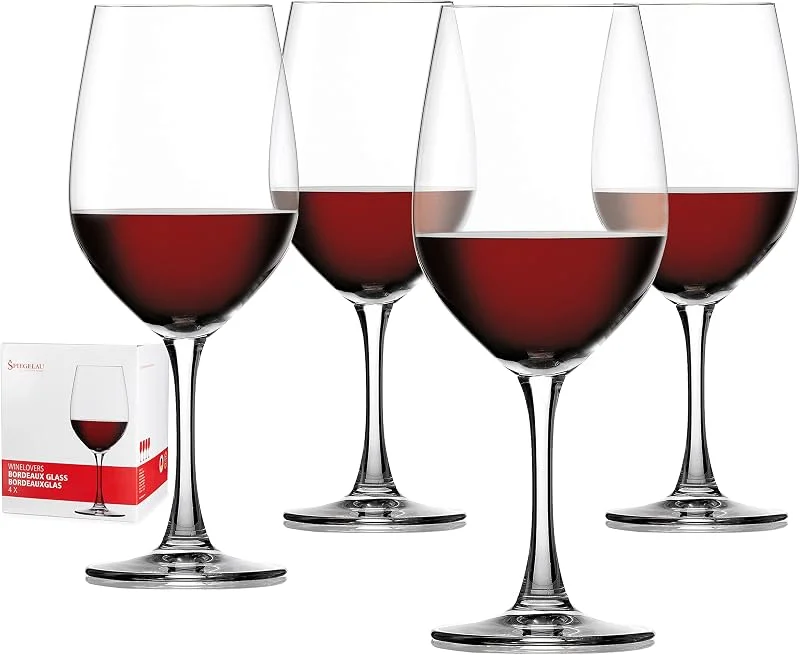 Besuche den Spiegelau-Store Spiegelau Rotweingläser 580 ml, 4 Stück, Winelovers, 4090177, Bordeaux Gläser aus Kristallglas, Weingläser Rotwein spülmaschinenfest — Wein und Festtafel