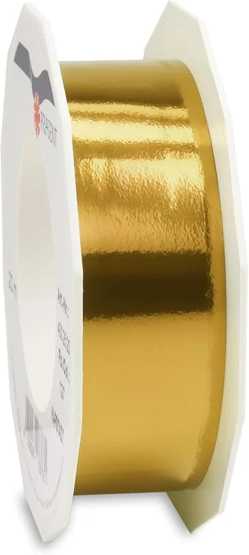 Besuche den PRÄSENT-Store PRÄSENT C.E. Pattberg Mexico Geschenkband metallic Gold, 25 m Ringelband zum Einpacken von Geschenken, 25 mm Breite, Zubehör zum Dekorieren & Basteln, Dekoband, Anlass — Geschenkverpackung