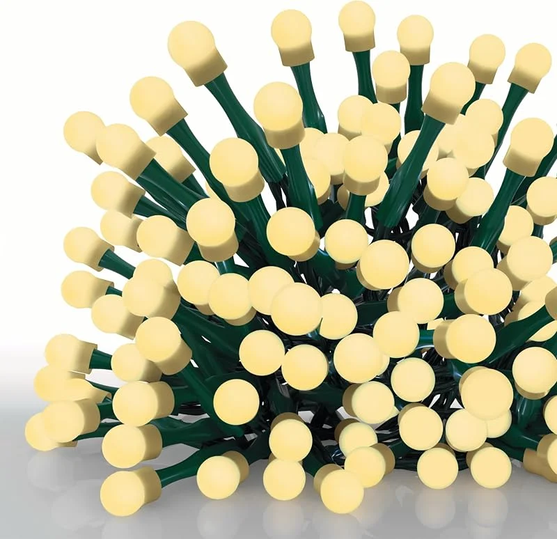 Besuche den EMOS-Store EMOS - LED-Lichterkette mit 200 LEDs in Kugelform, warmweiß - 20m Weihnachtslichterkette für Partys, Weihnachten, Deko - 8 Lichtmodi, 6h Timer, Netzteil, 5m Zuleitung, grünes Kabel - für Haus & Garten — Weihnachtsbeleuchtung