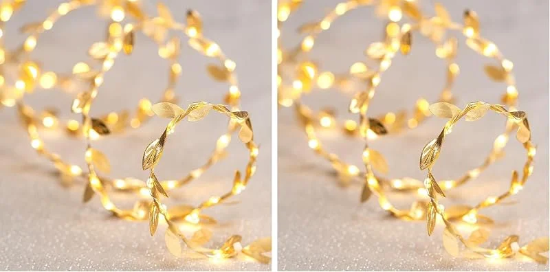 Besuche den Ideen mit Herz-Store Ideen mit Herz LED-Draht-Lichterkette, goldene Blätter, 100 LEDs, 1, 80 m lang, Deko Herbst und Winter, inkl. Timer (Packung mit 2) — Weihnachtsbeleuchtung