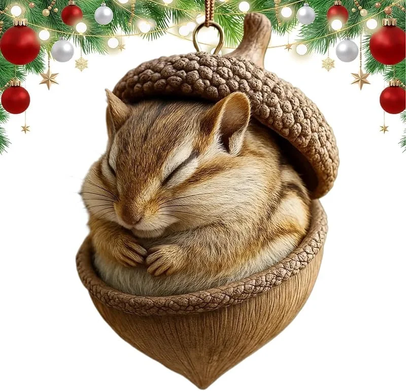 Marke: Generisch Weihnachtsbaum-Anhänger 2D niedliche Acryl-Tier-Fensteranhänger — Weihnachtsdeko
