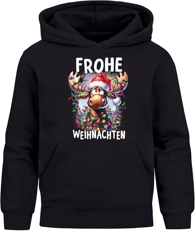 Besuche den MoonWorks-Store MoonWorks® Kinder Hoodie Weihnachtspullover Jungen Mädchen Dabbing Grinch Lustig Weihnachtsoutfit Kinder — Weihnachtsmode