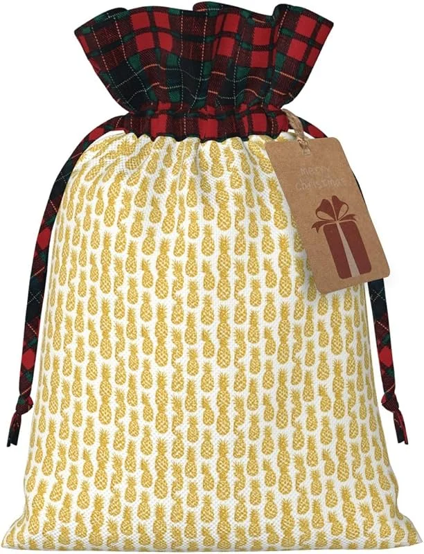 Marke: DEETTY Geschenkbeutel mit goldfarbenem Ananas-Aufdruck, Geschenkbeutel mit — Geschenkverpackung