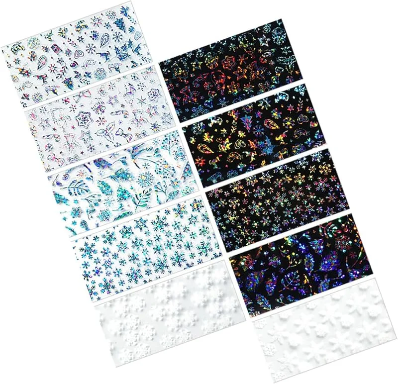 Marke: BESTOYARD 30 Stück Nagelkunst Aufkleber Weihnachtsaufkleber Schneeflocken — Geschenkverpackung