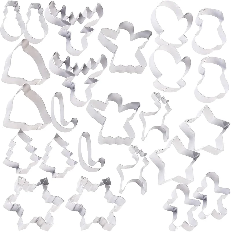 Besuche den Rosenstein & Söhne-Store Rosenstein & Söhne Keks Backform: Weihnachts-Ausstecher, 24-tlg. Set, Edelstahl, Kekse, Fondant, Deko (Ausstechformen Edelstahl, Keksform, Backen) — Weihnachtskueche