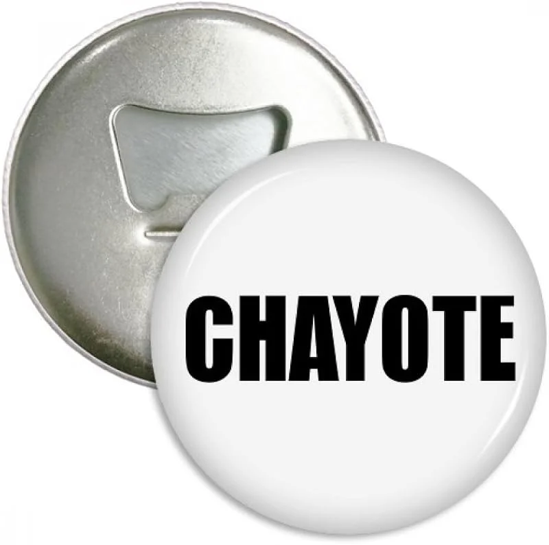 Marke: DIYthinker DIYthinker Chayote Gemüse Namens Foods Runde Flaschenöffner Kühlschrankmagnet-Abzeichen-Knopf-3pcs Geschenk Silber — Wein und Festtafel