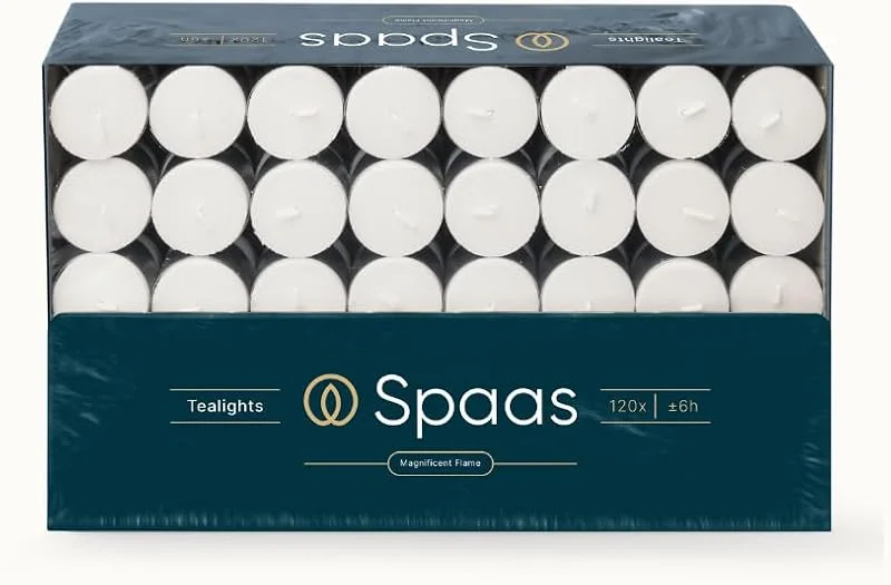 Besuche den Spaas-Store SPAAS Teelichter 120er-Pack, ± 6 Stunden - weiß — Kerzenlicht Abendessen