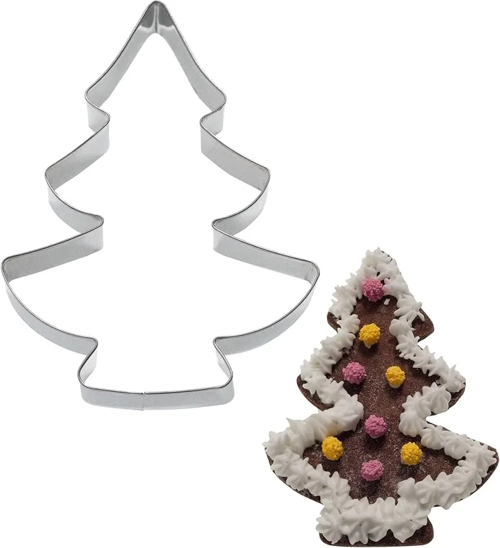 Besuche den Westmark-Store Westmark Lebkuchen-Ausstechform Tannenbaum, Groß, Inklusive Rezept, Länge: ca. 12 cm, Rostfreier Edelstahl, Weihnachten, Silber, 35162291 — Weihnachtskueche