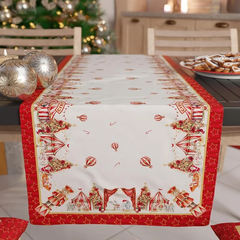 Marke: PETTI Artigiani Italiani Petti - Tischläufer Weihnachten 40x140 cm - Circus — Advent und Tisch